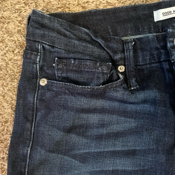 Good American Good Waist Crop Jeans Womens Size 6/28 Blue Denim Stretch - Picture 5 of 9